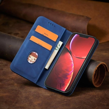 Magnet Fancy Case Чохол для iPhone 13 Pro Max Pouch Card Wallet Card Holder Blue