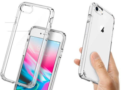 Spigen Ultra Hybrid 2 Hülle Apple iPhone 7/8 / SE 2022/2020 Crystal Clear Glass Alogie