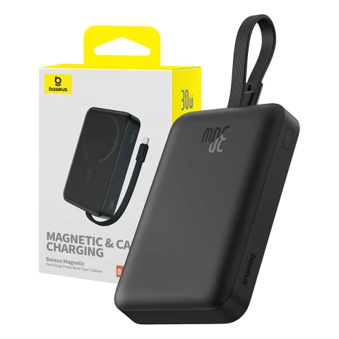 Magnetická powerbanka Baseus Magnetic Mini 10000mAh, USB-C 30W MagSafe (černá)