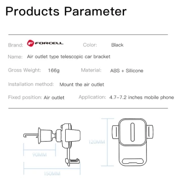 F-Grip GuardianAV Autohalterung Klemmung für Gitter 5,5-10 cm