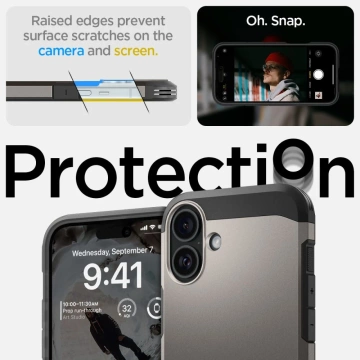 Etui Spigen Tough Armor Mag MagSafe pro Apple iPhone 16 GunMetal