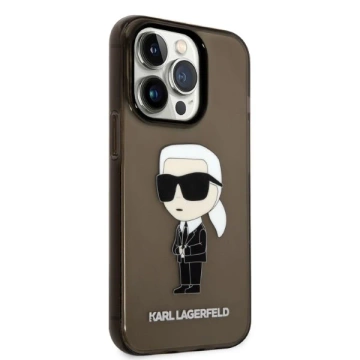 Etui Karl Lagerfeld KLHCP14XHNIKTCK na iPhone 14 Pro Max 6,7" pevné puzdro Ikonik Karl Lagerfeld czarny/black