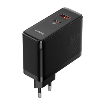 Baseus GaN5 Pro Wandladegerät, USB-C USB, 100-W-Kabel (schwarz)