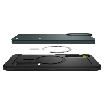 Puzdro Spigen Tough Armor Mag pre Samsung Galaxy S25 Edge zeleno-čierne