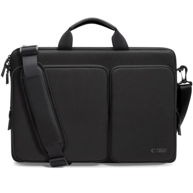 Torba Tech-Protect Defender Bag Laptop 17" Black z paskiem