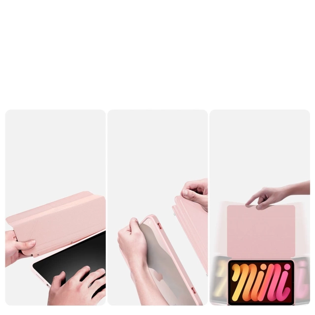 Dux Ducis Magi puzdro pre iPad mini 2021 smart kryt so stojanom a úložiskom pre Apple Pencil ružové