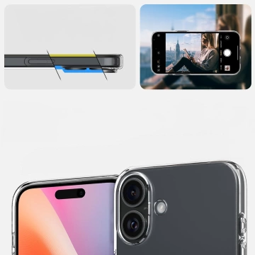 Pouzdro pro iPhone 16 Plus Spigen Liquid Crystal Mag Magsafe Ochranné pouzdro na telefon Clear