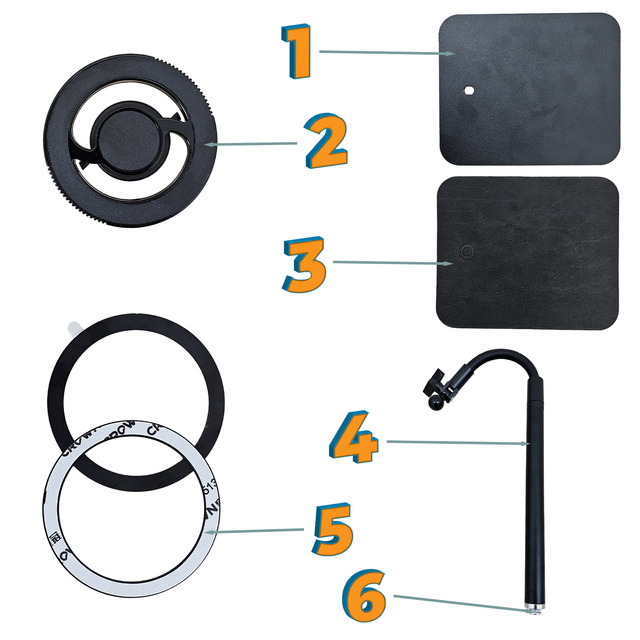 Stojan na držiak telefónu na Mag Safe magnetický stôl Teleskopický statív na telefón oceľ ABS Alogy Black