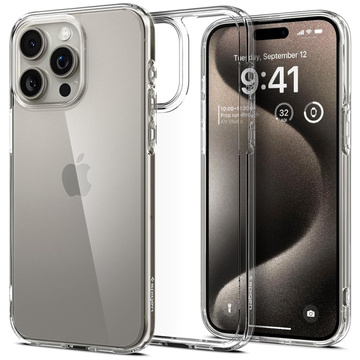 Kryt pre iPhone 15 Pro Max Spigen Ultra Hybrid Case, zadný kryt, krištáľovo čisté sklo
