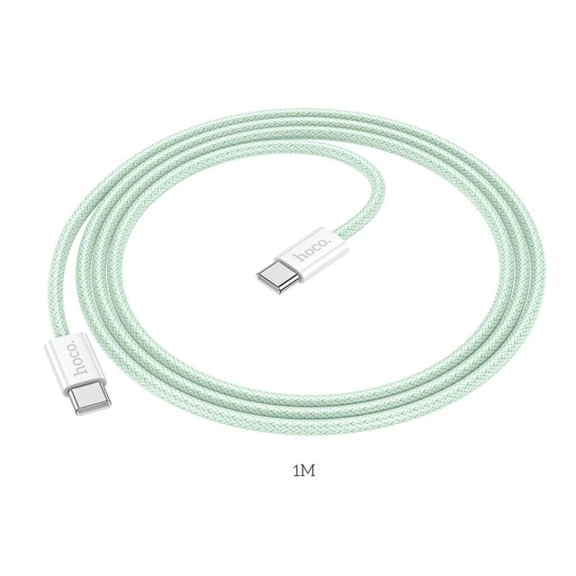 HOCO Cable Type-C to Type-C X104 1m Green PD 60W QC 3.0 Fast Charging