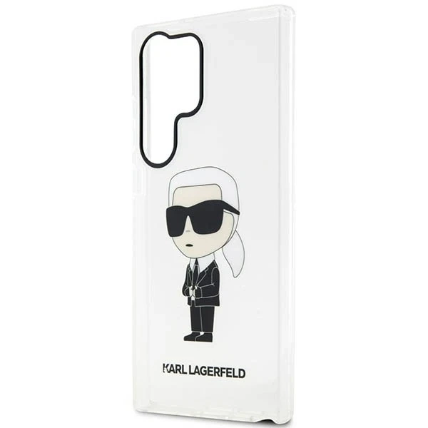 Schutzhülle Karl Lagerfeld KLHCS23LHNIKTCT für Samsung Galaxy S23 Ultra S918 transparente Hardcase Ikonik Karl Lagerfeld