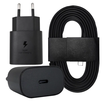 Originální nabíječka Samsung USB-C 25W kabel typu C 180cm Premium Super Fast Charge Set White