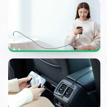 Joyroom kábel przewód USB Typ C - Lightning Power Delivery 20W 2,4A 1,2m čierny (S-1224K2 Red)