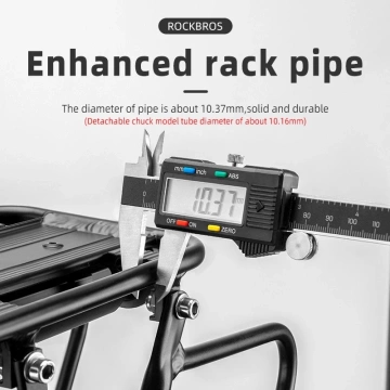 Bagażnik rowerowy Rockbros 33210004001 z półką - czarny