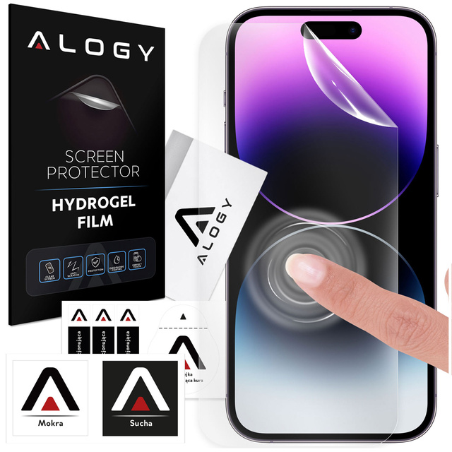 Hydrogel-Film für Apple iPhone X XR 11 12 13 14 15 PRO MAX MINI PLUS Handy-Displayschutz Alogy Hydrogel-Film