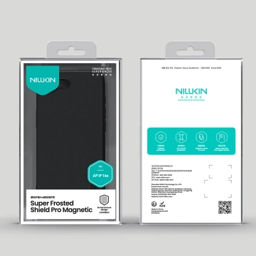 Чохол для iPhone 16e Nillkin Frosted Shield Pro MagSafe чорний
