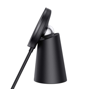 Držák bezdrátové indukční nabíječky Qi Baseus Magnetický stojan pro MagSafe 15W Black