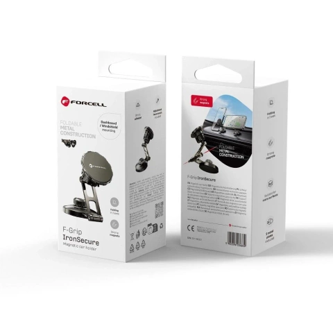 Магнітний автомобільний тримач Forcell Metal 3-в-1 IronSecure