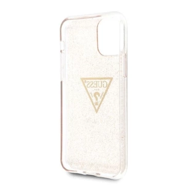 Guess GUHCN58SGTLGO iPhone 11 Pro zlatý/zlatý pevný obal Glitter Triangle
