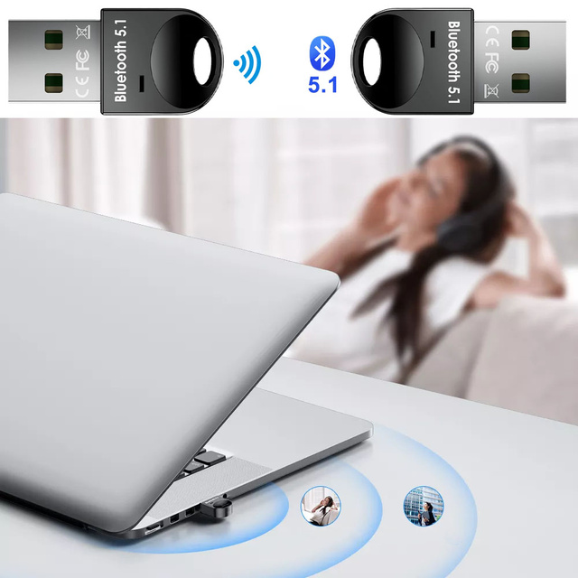 Mini adaptér Bluetooth 5.1 prijímač Alogy USB-A Bezdrôtový signál Čierny