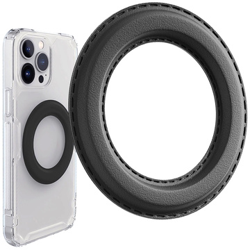 Magnetická deska pro samolepku MagSafe Ring Ring Holder obal Univerzální kůže Alogy Magnetic černá