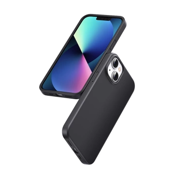 Ugreen LP626 hodvábne silikónové ochranné puzdro Gumené flexibilné silikónové puzdro na telefón pre iPhone 14 Plus čierne (90920)