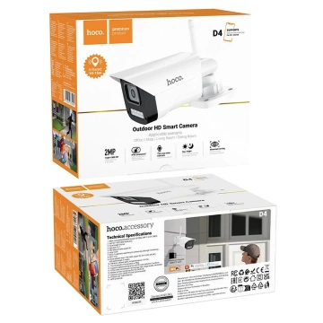 HOCO D4 Full HD Wi-Fi Outdoor Camera, IR, Color, IP65
