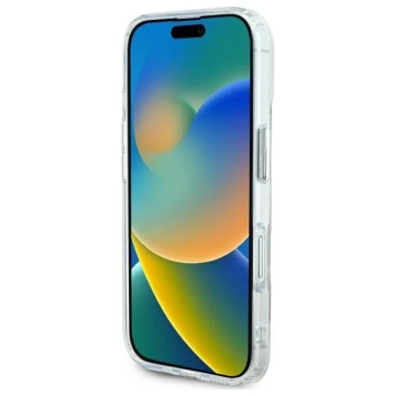 Pouzdro Karl Lagerfeld pro iPhone 16 Plus 6,7" bílé pevné pouzdro MagSafe IML s kovovou hlavou Choupette