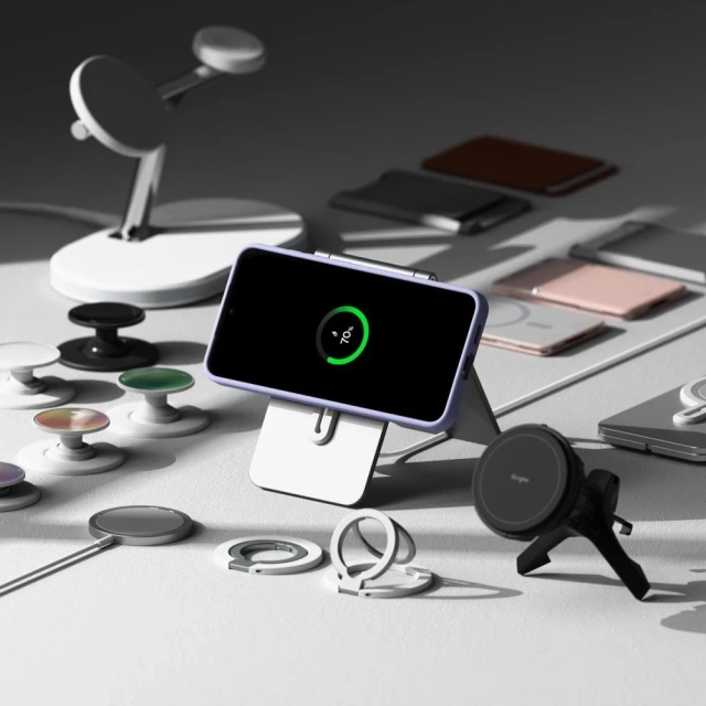 Чохол для Samsung Galaxy S25 Plus з лавандовим кільцем, силіконовий, магнітний, MagSafe