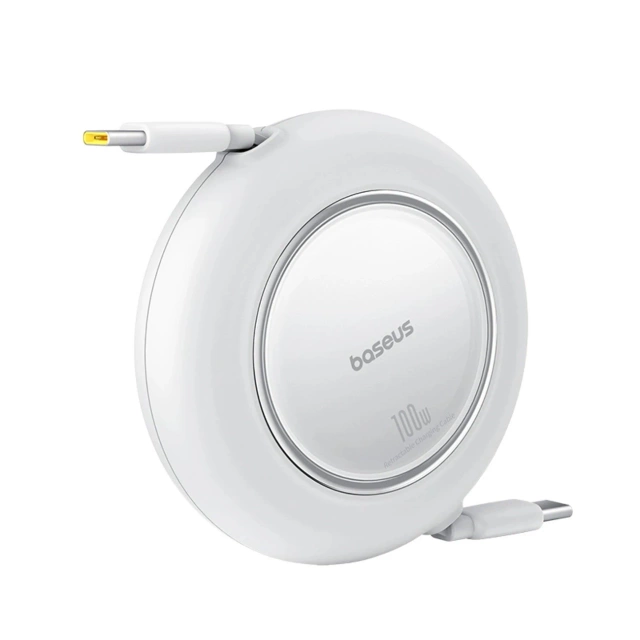 Kabel Baseus Free2Pull Mini 100W USB-C – USB-C 2m Biały