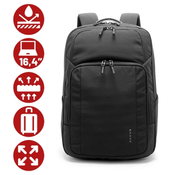 Bange Waterproof Backpack for Laptop 15.6" City Travel 45x30x16 cm for Work Airplane Men's Women's with USB Port Black