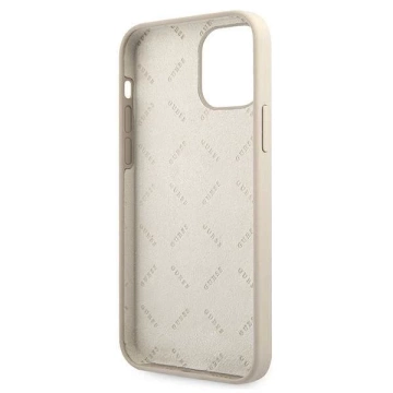 Guess GUHCP12SLSVSGP iPhone 12 mini 5,4" sivý ružový / šedoružový pevný obal Silicone Vintage
