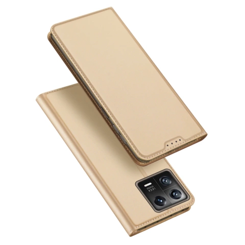 Puzdro Dux Ducis Skin Pro Xiaomi 13 Flip Card Wallet Gold Stand