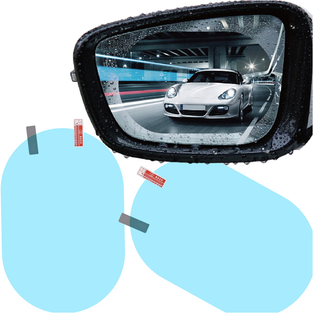 2x Nano Raincover Anti-Fog für Auto-Außenspiegel 135x95mm
