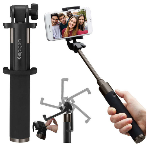Selfiestick Spigen S530W černý/černý Bluetooth 000SS21746