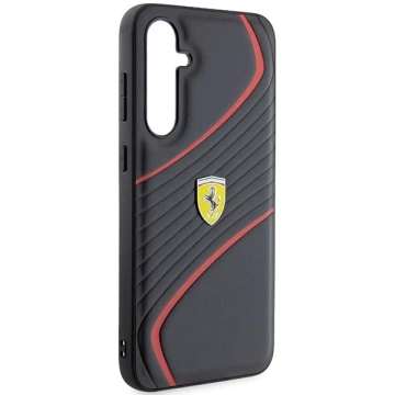Etui Ferrari FEHCS23FEPTWK do Samsung Galaxy S23 FE S711 čierne/čierne pevné puzdro Twist Metal Logo