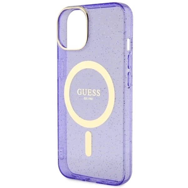 Чохол Etui Guess GUHMP14SHCMCGU для iPhone 14 6.1" Glitter Gold MagSafe
