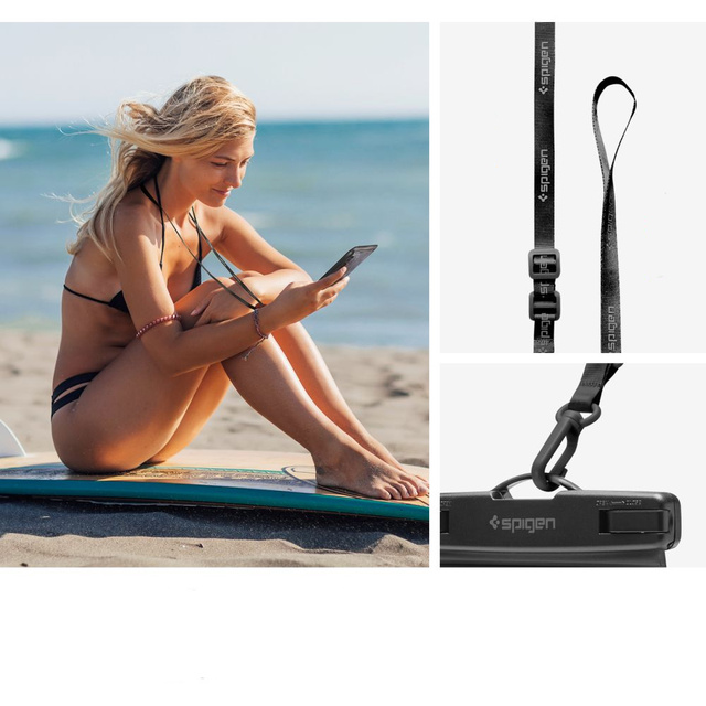 Universal 6.9 Spigen A601 IPX8 Black waterproof case
