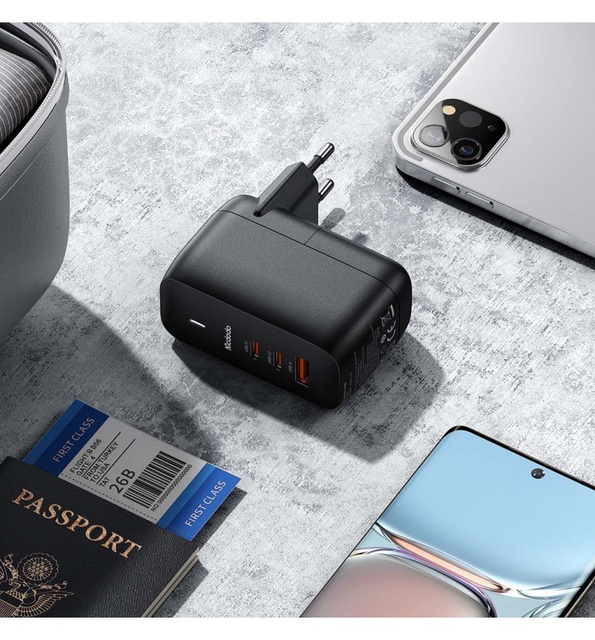 Зарядний пристрій GaN 65W Mcdodo CH-0291 2x USB-C, USB-A (чорний)