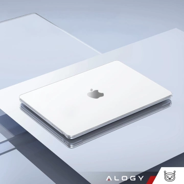 Protective Case for Apple Macbook Air 15 M2/M3/M4 2023/2024/2025 Alogy AirGuard™ Flexible Case Matte Transparent White