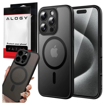 Kryt pre Apple iPhone 16 Pro Max Alogy MagSafe Hybrid Matte Case Matný kryt s ochranou šošovky čierny