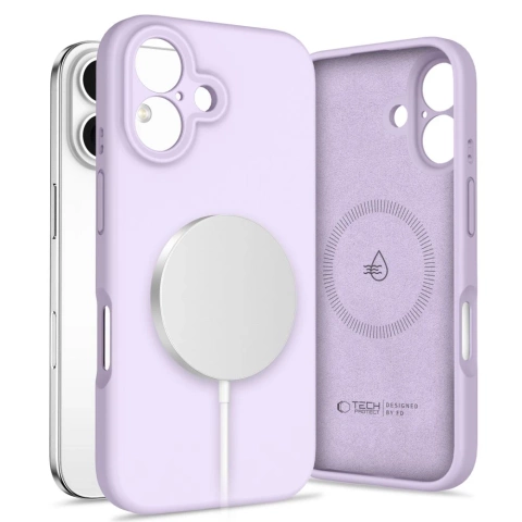 Etui Tech-Protect Liquid Silicone MagSafe iPhone 16 Mauve