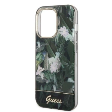 Guess phone case for iPhone 14 Pro 6.1" green/green hardcase Jungle Collection