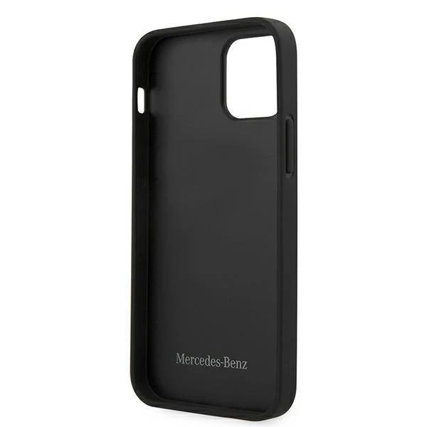 Mercedes MEHCP12SLSSBK protective case for Apple iPhone 12 Mini 5.4" black/black hardcase Strap Line