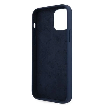 Guess GUHCP12SLSVSBL iPhone 12 mini 5,4" černý/modrý pevný obal Script Vintage