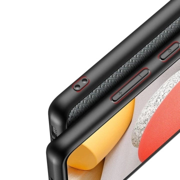 Kryt puzdra Dux Ducis Fino potiahnutý nylonovým materiálom pre Samsung Galaxy A42 5G šedý