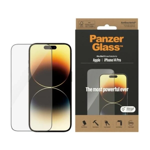 Szkło PanzerGlass Ultra-Wide Fit для iPhone 14 Pro 6,1" Захист екрана Антибактеріальний 2772