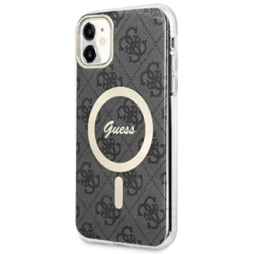 Etui Guess GUHMN61H4STK na iPhone 11 6,1" pevné puzdro 4G MagSafe
