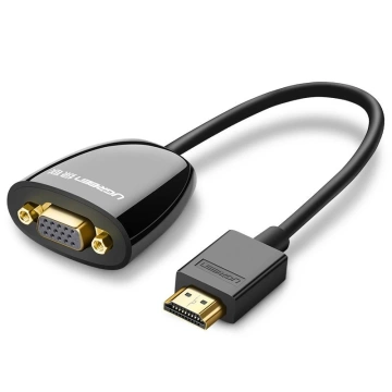 Kabelový adaptér UGREEN jednosměrný adaptér z HDMI (samec) na VGA (samice) FHD černý (MM105 40253)