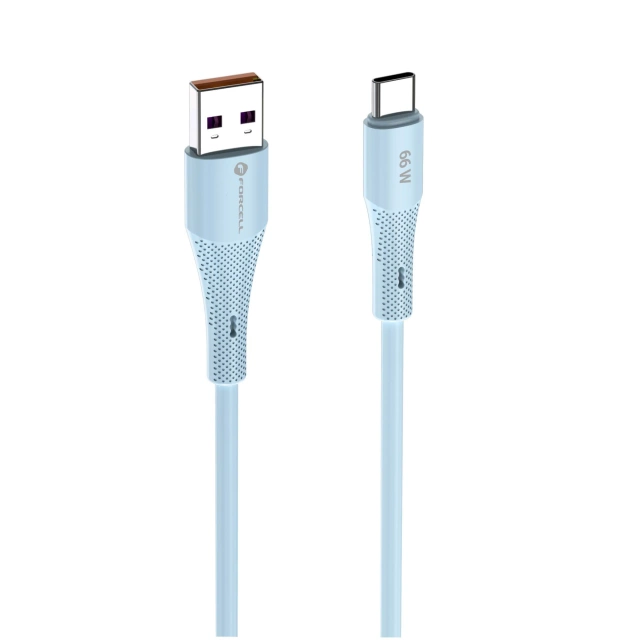 Kabel USB-A – USB-C 66W Forcell F-Energy Silicone 1 m C342 niebieski